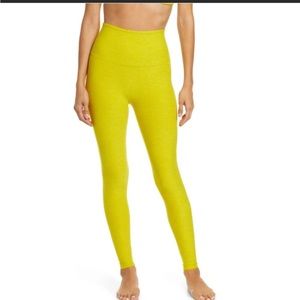 Beyond Yoga Spacedye High Waist Midi Leggings in Lemon Citron